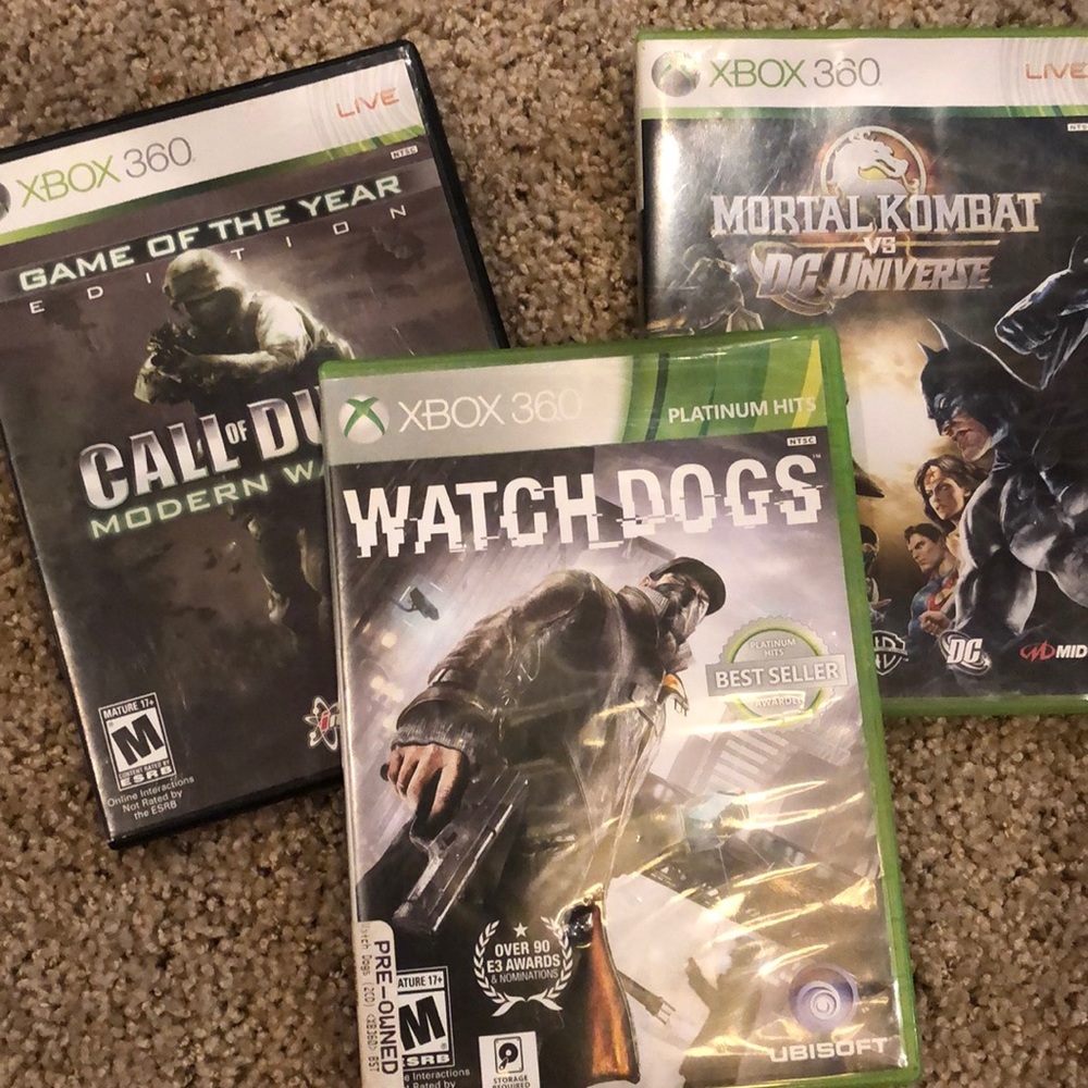 Set of 3 Xbox 360 games